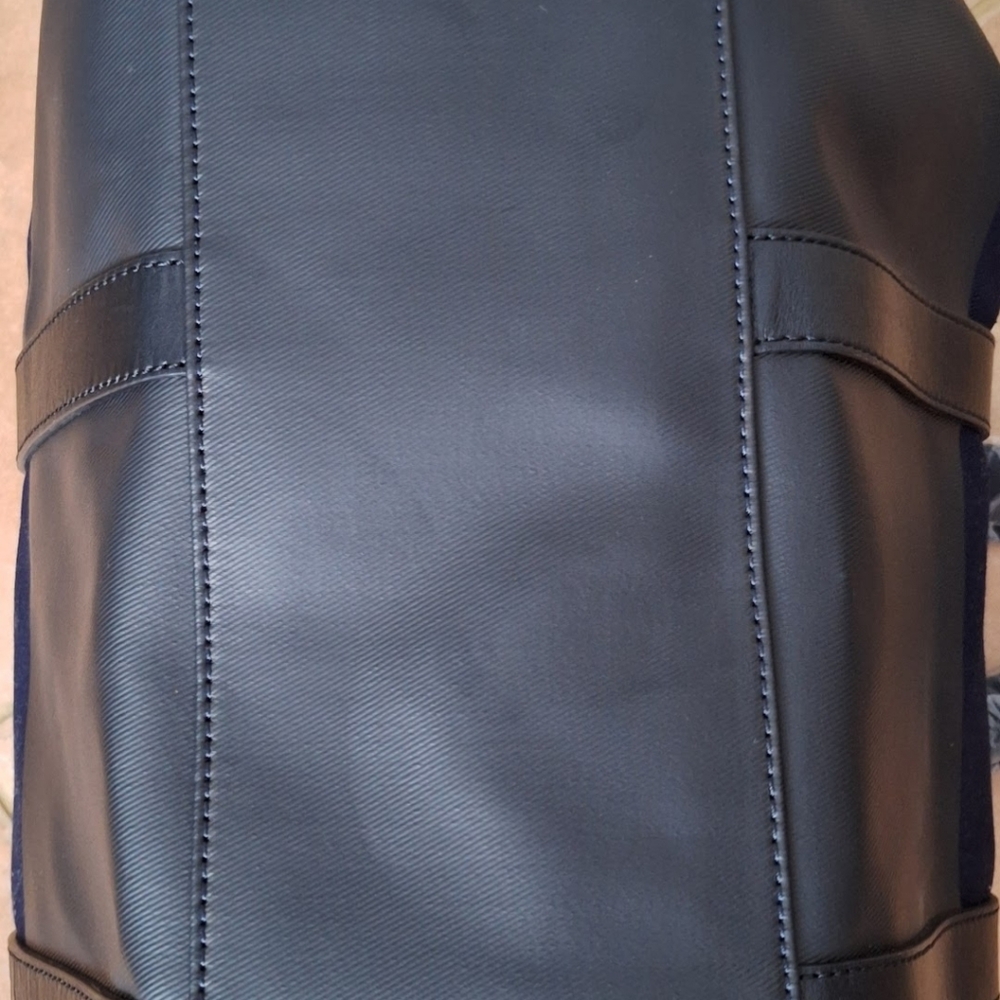 Everlane New The Dipped Weekender Duffle Bag Navy/black Large Twill - Picture 5 of 15